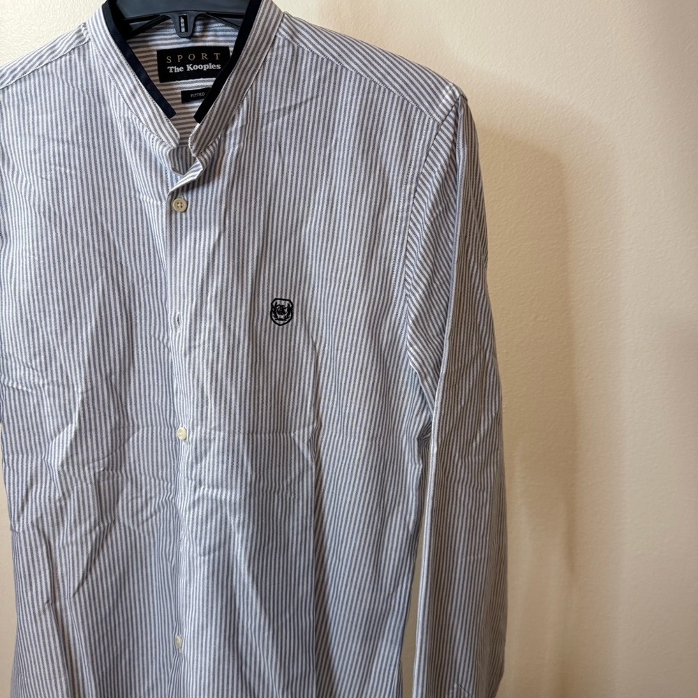 The Kooples Light Blue Striped Button Down Shirt - Picture 2 of 12